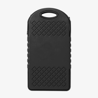 Solar-Powerbank mit LED-Ladeanzeige 5 W 4.000 mAh schwarz Rückseite