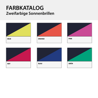 Sonnenbrille mit zweifarbigem Rahmen