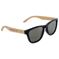 Sonnenbrille schwarz mit Bambusbügeln