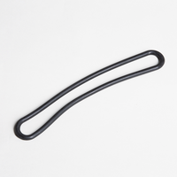 Spanngummi, schwarz, liegend