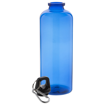 Sportflasche aus RPET mit Aluminiumkarabiner, 600 ml, ohne Werbeanbringung
