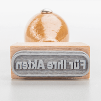 Stempel, liegend mit Motiv, Holz