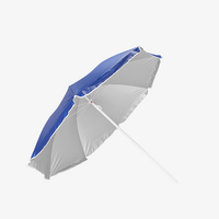 Strandschirm mit UV-Schutz, stufenlos verstellbar, Ø 155 cm, Personalisierung auf Anfrage