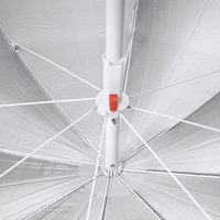 Strandschirm mit UV-Schutz, stufenlos verstellbar, Ø 155 cm, Personalisierung auf Anfrage