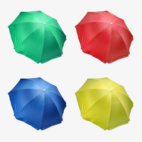 Strandschirm mit UV-Schutz, stufenlos verstellbar, Ø 155 cm, Personalisierung auf Anfrage