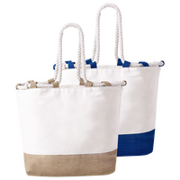Strandtasche mit Kordelgriffen und Juteboden, Farbauswahl