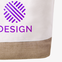 Strandtasche mit Kordelgriffen und Juteboden, Detailansicht