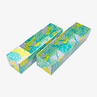 Stuelpdeckelkarton, farbig bedruckt, Box offen, Leer