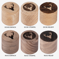 Super-Slim-Mini-Taschenschirm, Holzgriff, 4/0-farbig, 1 Segment bedruckt