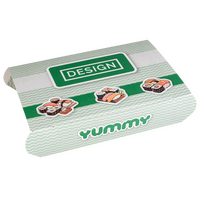 Sushibox L (21 x 15 x 5 cm) einseitig bedruckt 4/0-farbig