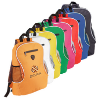 Tagesrucksack aus Polyester mit seitlichen Netztaschen, 19 l, Farbauswahl