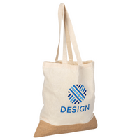 Tasche aus recycelter Baumwolle mit Juteboden