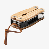 Taschenmesser aus Holz mit 12 Funktionen seitlich