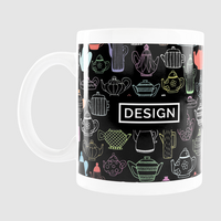 Tasse bedruckte Seite