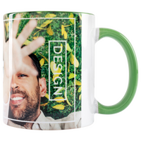 Tasse mit Familienfoto seitlich