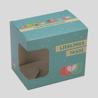 Tassenverpackung, farbig bedruckt, Motiv