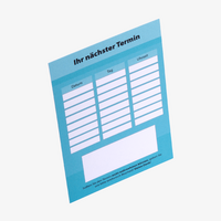 Terminzettel, DIN A7 (7,4 x 10,5 cm), 1-seitig, 4/0-farbig