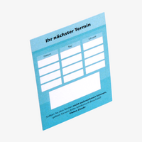 Terminzettel, DIN A8 (5,2 x 7,4 cm), 1-seitig, 4/0-farbig