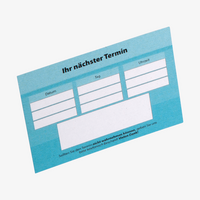 Terminzettel, DIN A8 quer (7,4 x 5,2 cm), 1-seitig, 4/0-farbig