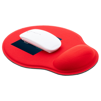 Textil-Mousepad mit Handgelenkauflage (21 x 24,5 cm)