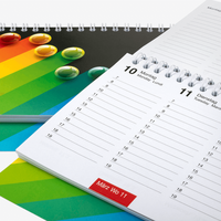 Tischkalender, Stundeneinteilung