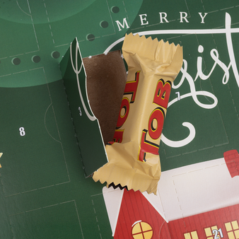 Toblerone-Mix-Adventskalender, 4/0-farbig bedruckt