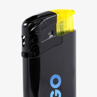 TOM®-Elektro-Feuerzeug mit farbigem Knopf, 4/0-farbig einseitig bedruckt