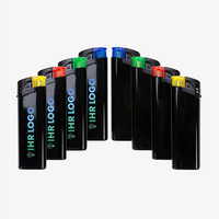 TOM®-Elektro-Feuerzeug mit farbigem Knopf, 4/0-farbig einseitig bedruckt