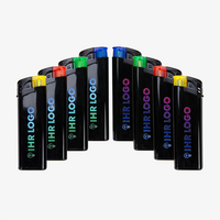 TOM®-Elektro-Feuerzeug mit farbigem Knopf, 4/4-farbig beidseitig bedruckt