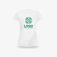 TOPSELLER Damen-T-Shirt Basic, weiß - Fruit of the Loom, Rückseite