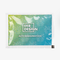 Reinigungstuch, farbig bedruckt, liegend