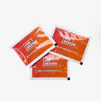 Feuchtes Brillen-Reinigungstuch, farbig bedruckt, Motiv, liegend