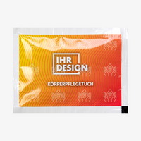 Koerperpflegetuch, farbig bedruckt, Motiv, geschlossen
