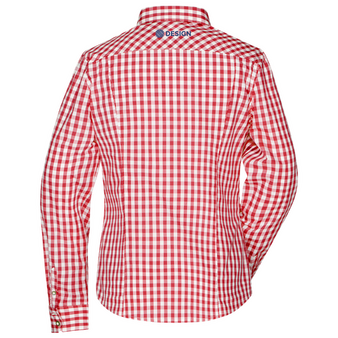 Trachtenbluse, Popeline Tailored Fit - Daiber, Nacken