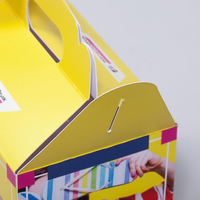 Tragegriffverpackung, farbig bedruckt, Motiv, details