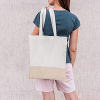 Tragetasche aus Baumwolle mit Juteboden