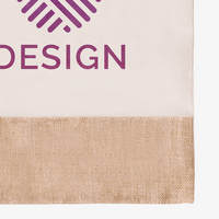 Tragetasche aus Baumwolle mit Juteboden, Detailansicht