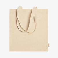 Tragetasche aus pre-recycelter Baumwolle Langhenkel natur