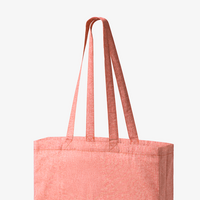 Tragetasche aus recycelter Baumwolle mit Bodenfläche, ohne Werbeanbringung