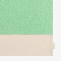 Tragetasche aus recycelter Baumwolle, zwei Farbtöne, 120 g/m², ohne Werbeanbringung