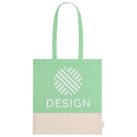 Tragetasche aus recycelter Baumwolle, zwei Farbtöne, 120 g/m²