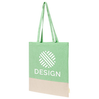 Tragetasche aus recycelter Baumwolle, zwei Farbtöne, 120 g/m²