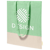 Tragetasche aus recycelter Baumwolle, zwei Farbtöne, 120 g/m²