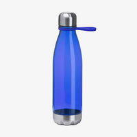 Transparente Sportflasche 700 ml blau