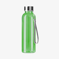 Transparente Sportflasche aus RPET mit Handschlaufe 600 ml grün