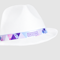 Trilby-Partyhut aus Polyester mit bedrucktem Hutband