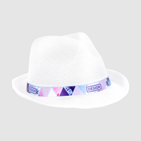 Trilby-Partyhut aus Polyester mit bedrucktem Hutband