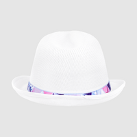 Trilby-Partyhut aus Polyester mit bedrucktem Hutband