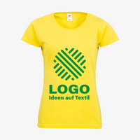 T-Shirt Damen Basic, farbig - Fruit of the Loom, Vorderseite Rundhals