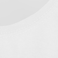 T-Shirt Damen Basic, weiß - Fruit of the Loom, Detail Kragen